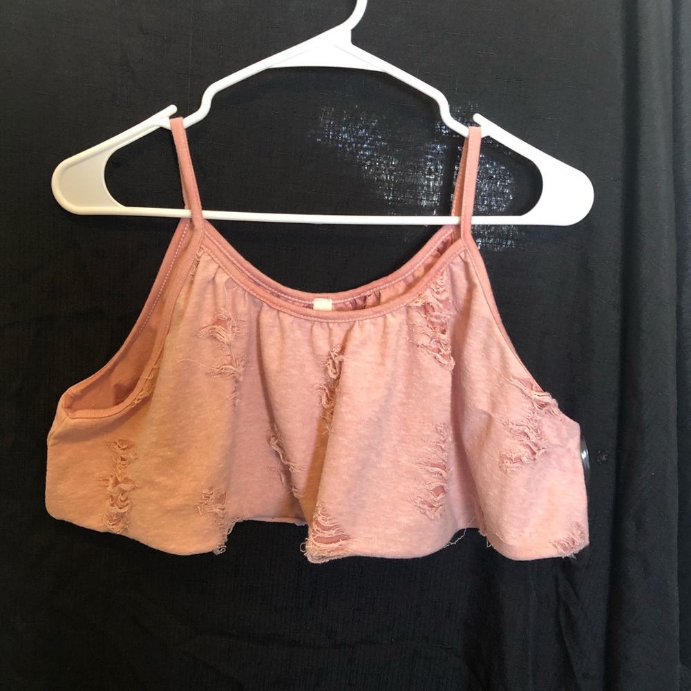 Distressed Crop Top